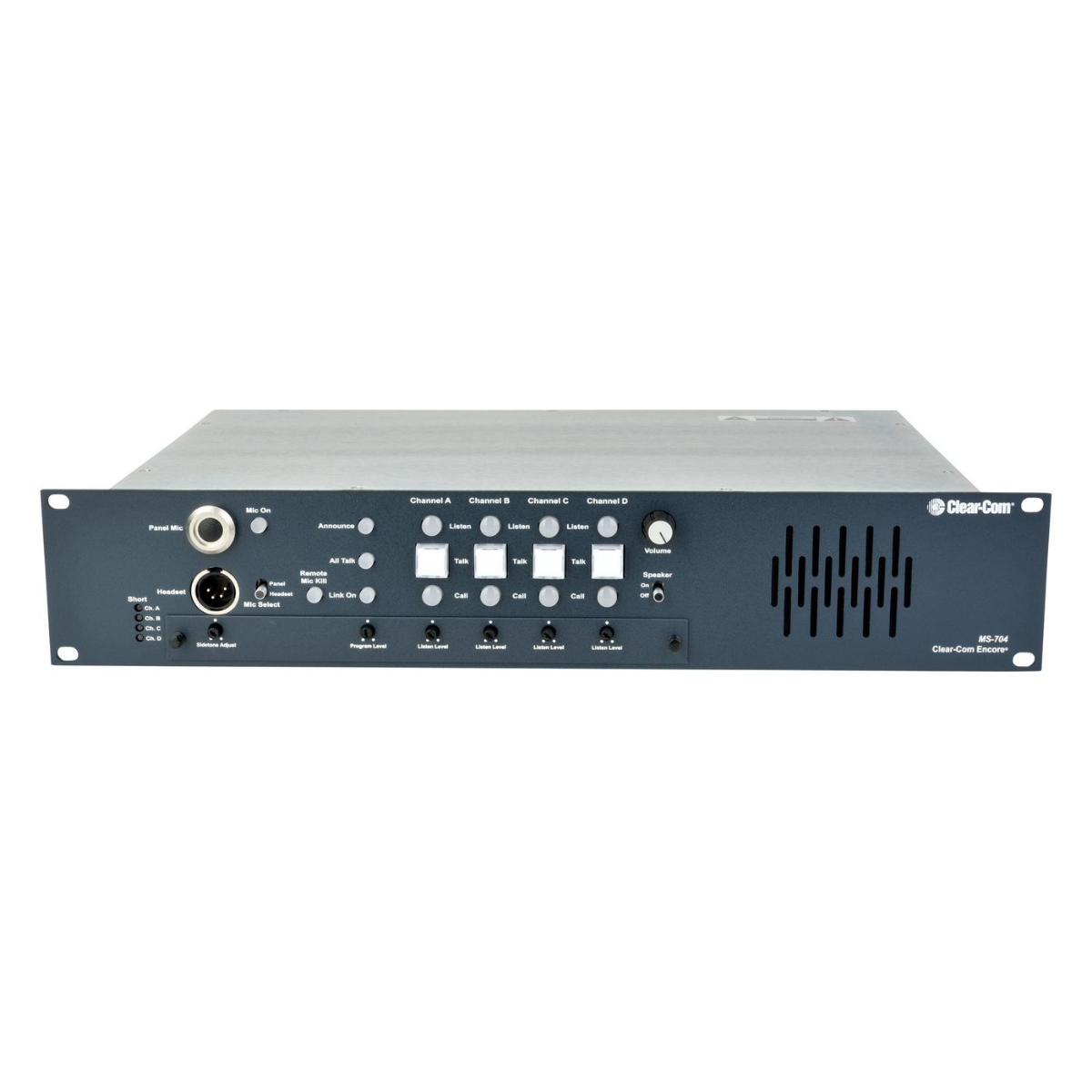 Clear-Com MS-704 4 Kanal Kulaklık Hoparlör Ana İstasyonu