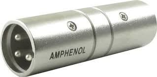 Amphenol AC3M3MW 3 Pin Erkek/Erkek XLR Adaptör