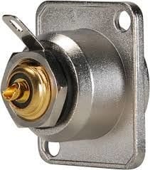 Amphenol ACJD-BLK Şase Tipi Dişi RCA Konnektör-Siyah