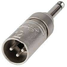 Neutrik NA2MP XLR Erkek - 1/4'' Mono Çivi Jack Çevirici Adaptör