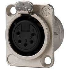 Neutrik NC5FD-L-1 5 Pin Şase Tipi Dişi XLR Konnektör
