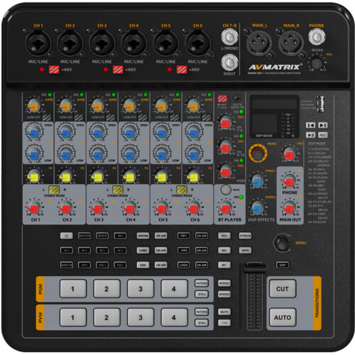 Avmatrix SHARK S4M 4 Kanal Taşınabilir SDI/HDMI Video ve Ses Mikseri