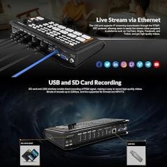 Avmatrix Shark H4 4 Kanal HDMI Canlı Yayın Mikseri