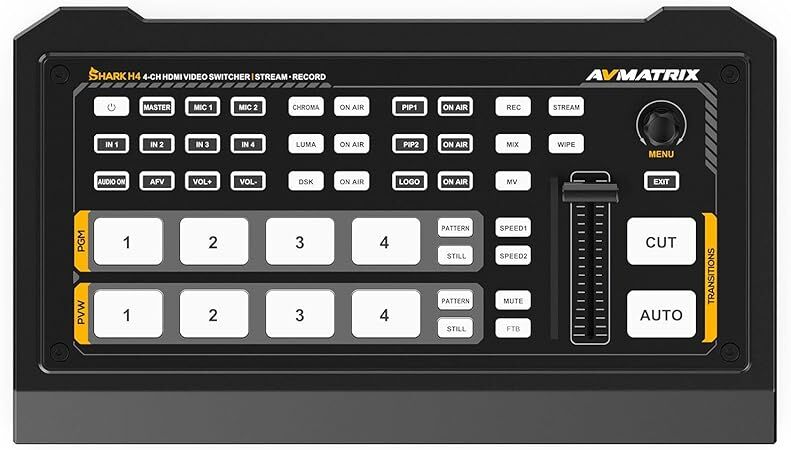 Avmatrix Shark H4 4 Kanal HDMI Canlı Yayın Mikseri