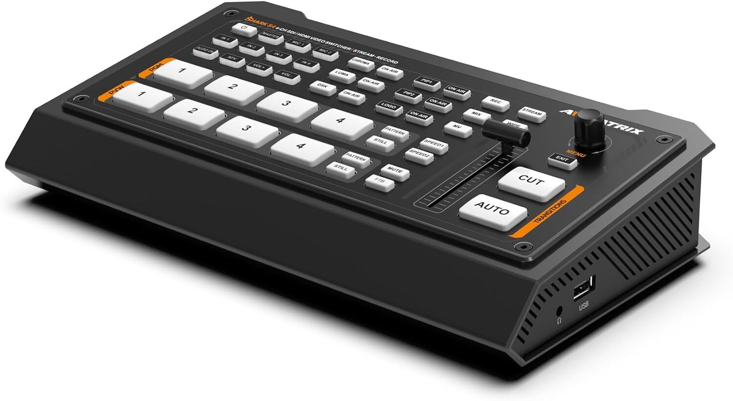 Avmatrix SHARK S4 4-Kanal HDMI/SDI Multi-Format Canlı Yayın Mikseri