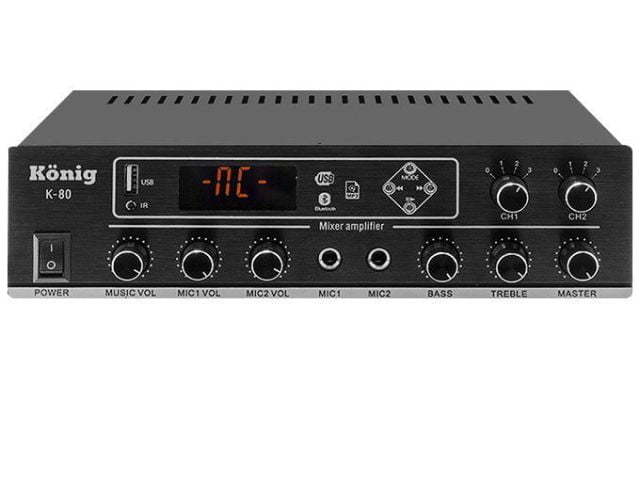 König K-80 80 W USB SD 2 Bölgeli Trafolu Mixer Amfi
