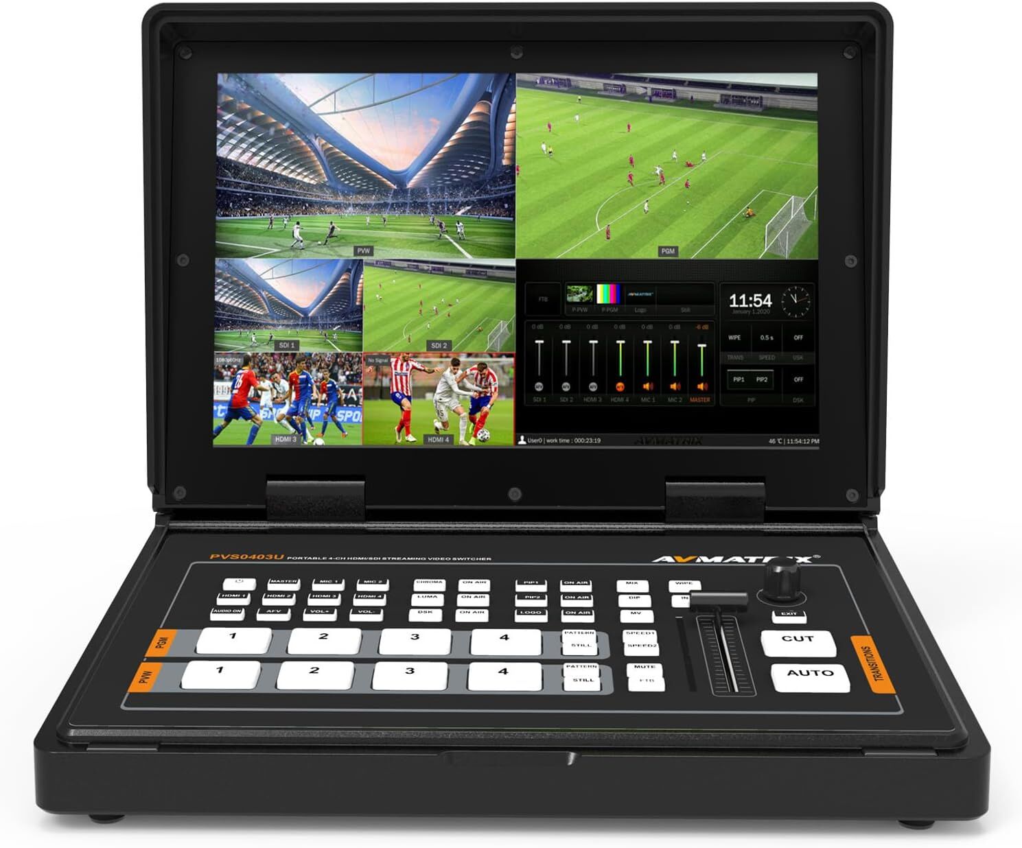 AVMatrix PVS0403U 4 Kanal SDI/HDMI Taşınabilir Video Mikser
