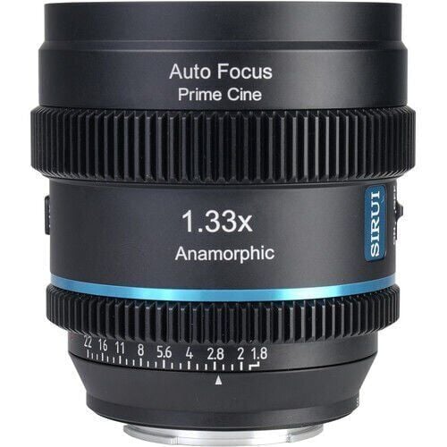 Sirui 20mm T1.8 1.33X S35 Auto-Focus Anamorfik Lens (E Mount, Mavi Flare)