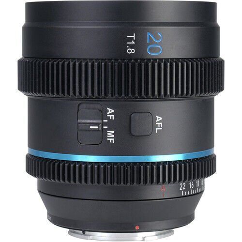 Sirui 20mm T1.8 1.33X S35 Auto-Focus Anamorfik Lens (E Mount, Mavi Flare)