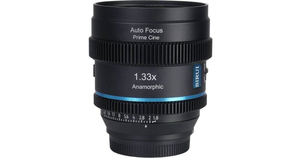 Sirui 20mm T1.8 1.33X S35 Auto-Focus Anamorfik Lens (E Mount, Mavi Flare)