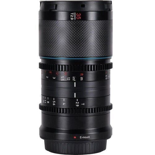 Sirui Saturn 35mm T2.9 1.6x Full-Frame Karbon Fiber Anamorfik Lens (E Mount, Mavi Flare)