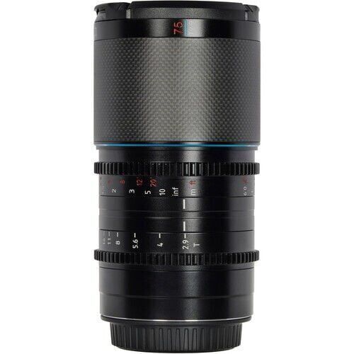 Sirui Saturn 75mm T2.9 1.6x Full-Frame Karbon Fiber Anamorfik Lens (E Mount, Mavi Flare)