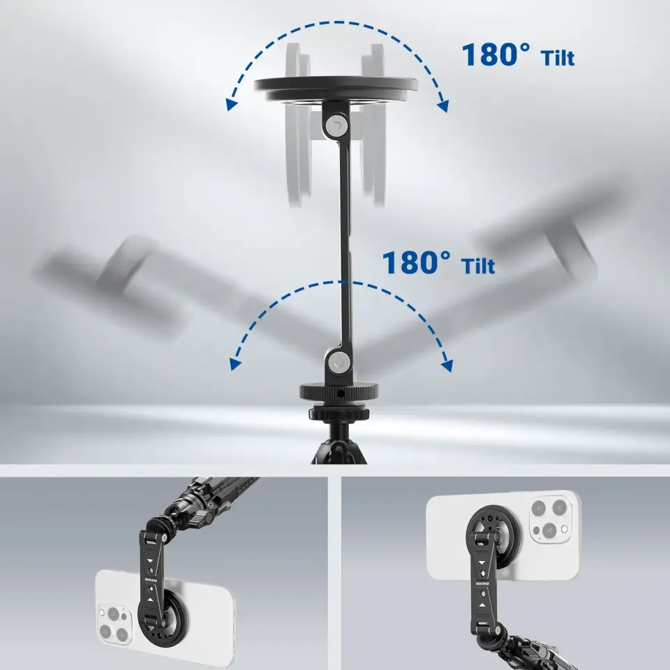 DS031 Profesyonel Manyetik Telefon Tripod Bağlantı Aparatı