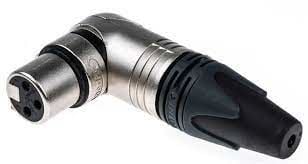 Neutrik NC3FRX 3 Pin L Tipi Dişi XLR Konnektör