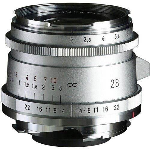 Voigtlander Ultron Vintage 28mm F2.0 Aspherical Type II Leica M Mount Lens (Gümüş)