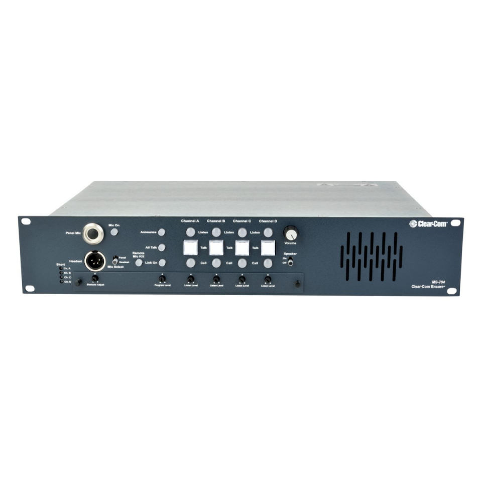 Clear-Com MS-704 4 Kanal Kulaklık Hoparlör Ana İstasyonu