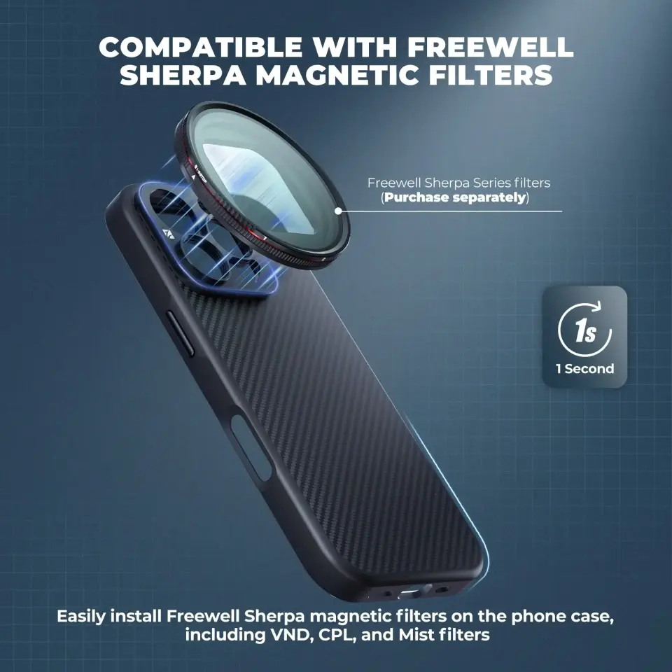 Freewell Pro Filmmaker Case for iPhone 16 Plus - 17mm Mount