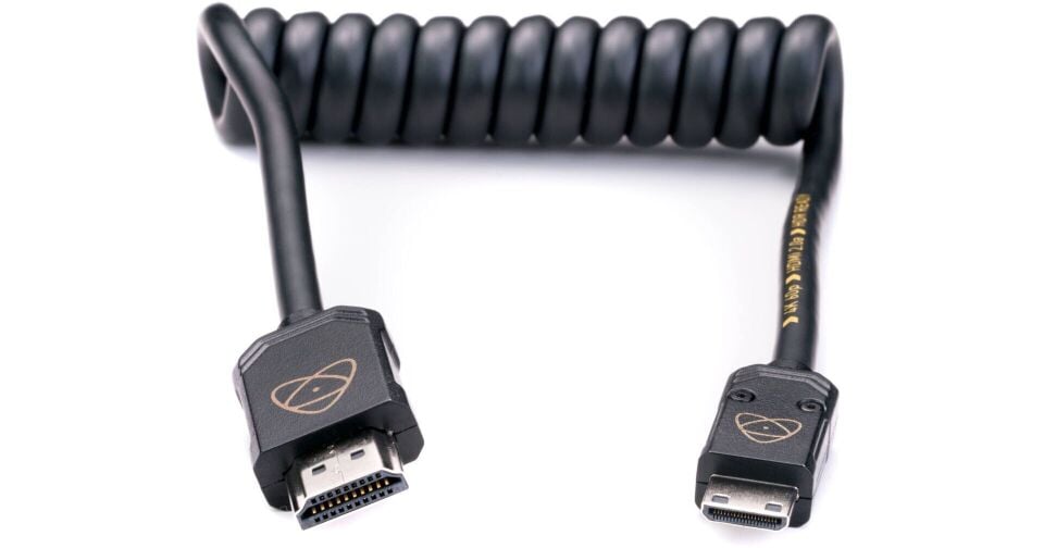 Atomos ATOM4K60C4 – AtomFLEX HDMI (Type-A) Erkek – Mini-HDMI (Type-C) Erkek Sarmal Kablo (40–80 cm)