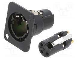 Neutrik NM3FD-B 3 Pin Şase Tipi Dişi XLR Konnektör