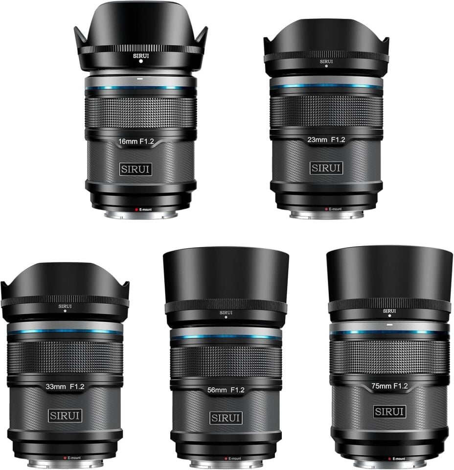 Sirui Sniper F1.2 APS-C Autofocus Sony E Mount 5'li Lens Kiti (Siyah)