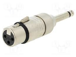 Neutrik NA2FP Dişi XLR Konnektör - 1/4'' Çivi Jack Adaptör
