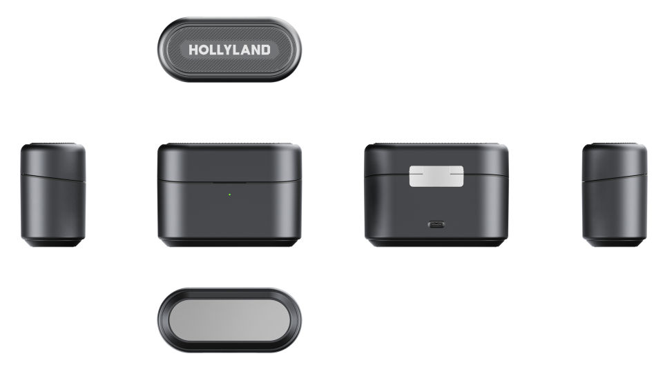 Hollyland Lark M2S Ultimate Combo İkili Kablosuz Mikrofon Sistemi - Siyah