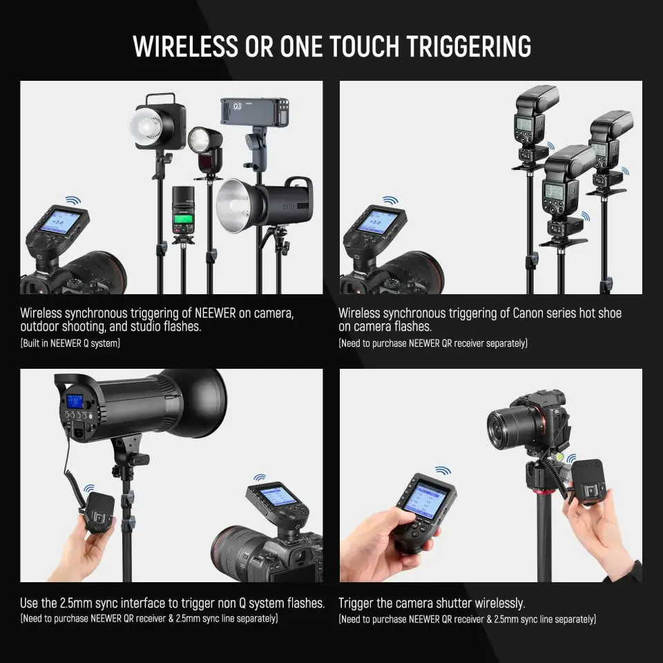 NEEWER QPRO-N Nikon Uyumlu TTL Kablosuz Flaş Tetikleyici