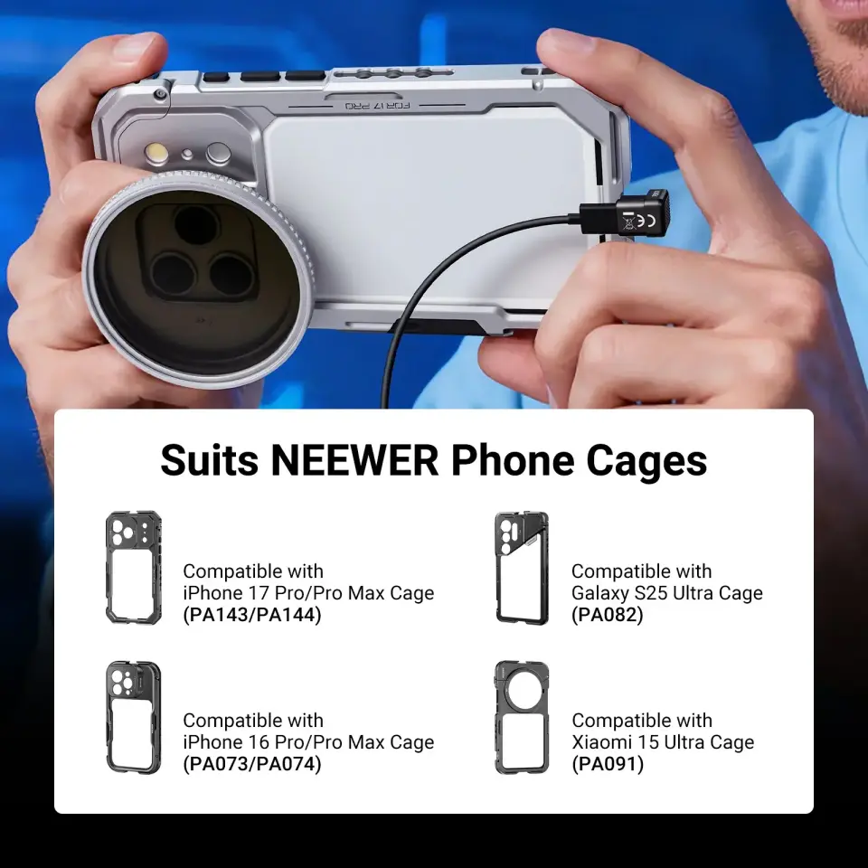 Neewer PS017 180° U-Tipi USB-C Adaptör (40Gbps & 240W & 8K)