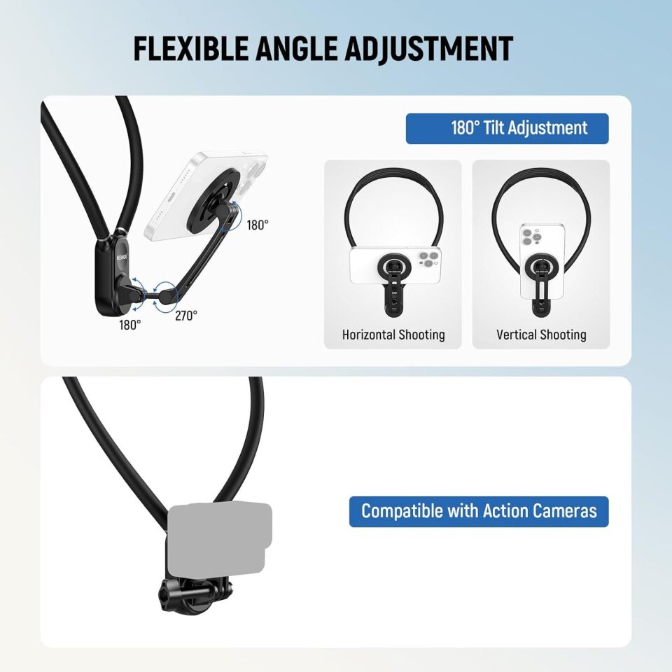 NEEWER GP-16 Manyetik Telefon ve Aksiyon Kamerası Boyun Askısı (Neck Mount Holder)