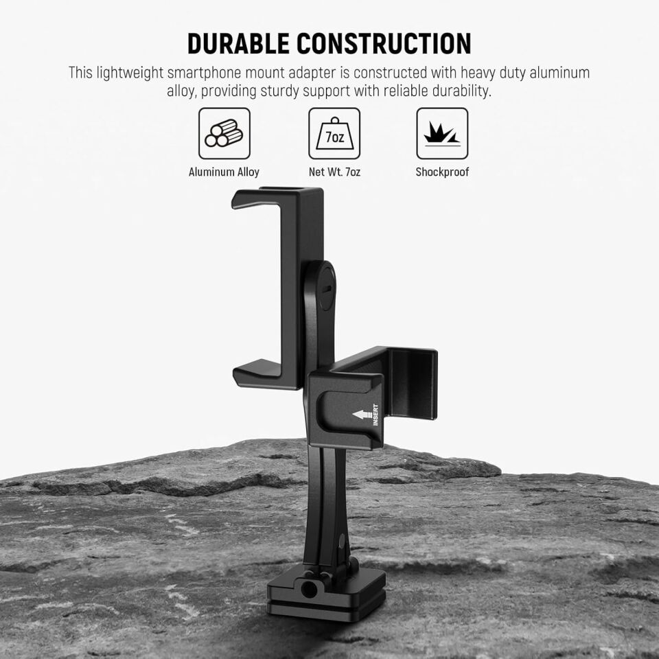 NEEWER SP-08 Metal Telefon Tripod Montaj Adaptörü (Çift Telefon Tutuculu)
