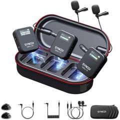 Synco G2 (A2) Pro 2 Kişilik Kablosuz Yaka Mikrofonu