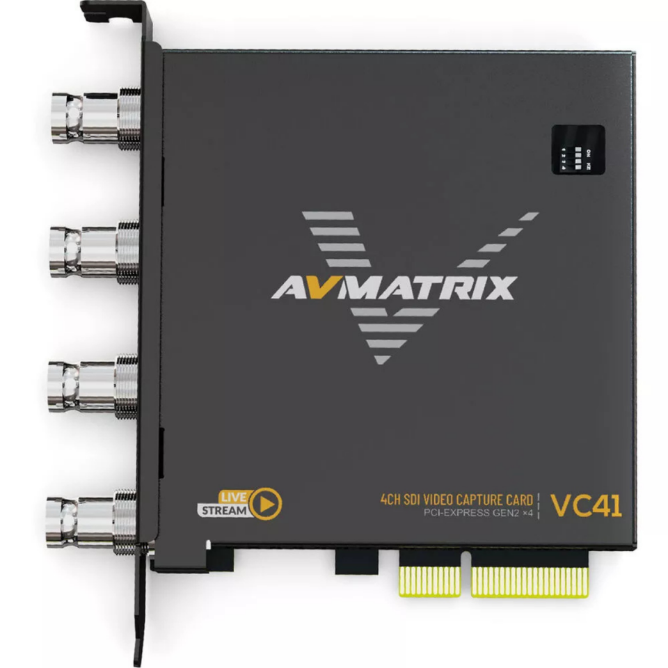 AVMatrix VC41 1080p 3G-SDI PCIE 4 Channel Capture Card