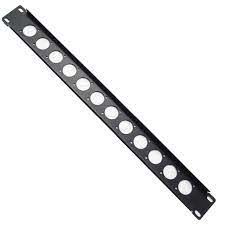 19″ 1U 12 Port Kablo Tutuculu Boş XLR Panel