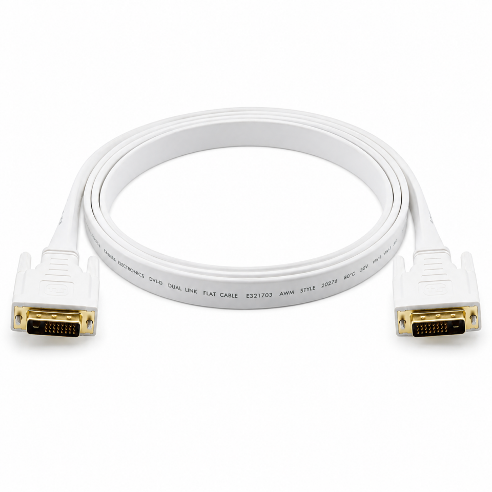Kramer C-DM/DM/FLAT(W)-15 4,60 M (15 Ft) Flat DVI Kablo