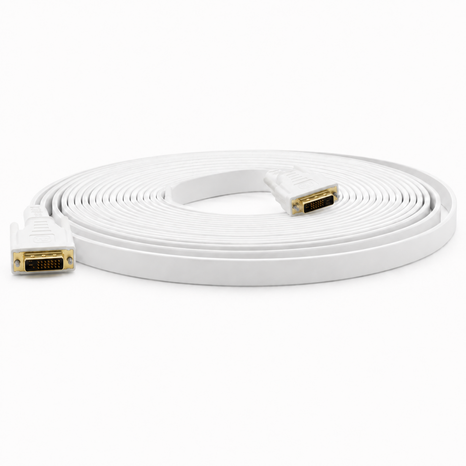 Kramer C-DM/DM/FLAT(W)-15 4,60 M (15 Ft) Flat DVI Kablo