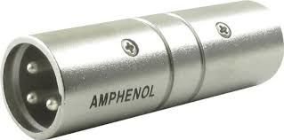 Amphenol AC3M3MW 3 Pin Erkek/Erkek XLR Adaptör