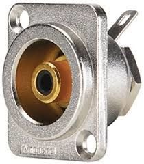 Amphenol ACJD-BLK Şase Tipi Dişi RCA Konnektör-Siyah