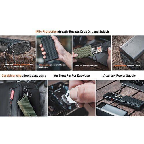 PGYTECH CFexpress CreateMate Card Reader Type A/SD(Moss Green)