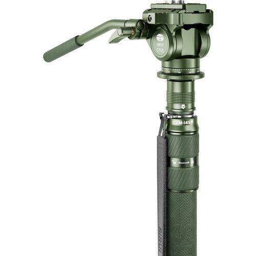 Sirui CVM-145P+CT5X 3 Kademeli Carbon Fiber Monopod Kit (Kobalt Yeşil)