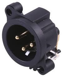 Neutrik NC3MAAH-0 3 Pin Şase Tipi Erkek XLR Konnektör