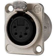 Neutrik NC5FD-L-1 5 Pin Şase Tipi Dişi XLR Konnektör