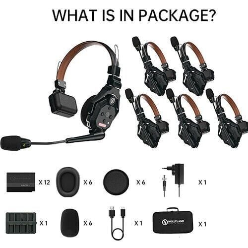 Hollyland Solidcom C1 PRO-6S Profesyonel Kablosuz Intercom Sistemi (6 Kullanıcı)