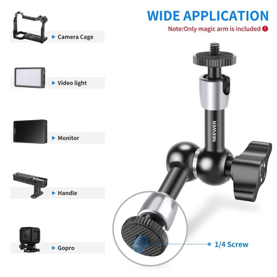 Neewer ST-15 5.9'' 15cm  1/4'' Vidalı Magic Arm