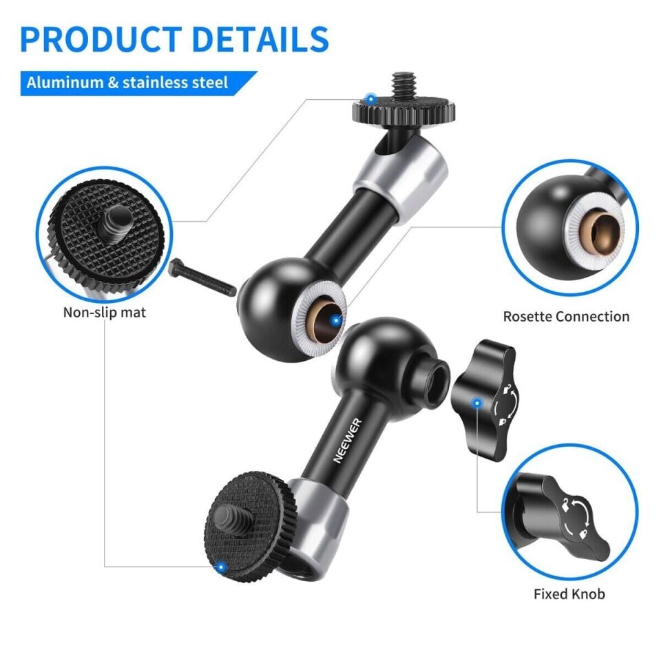 Neewer ST-15 5.9'' 15cm  1/4'' Vidalı Magic Arm