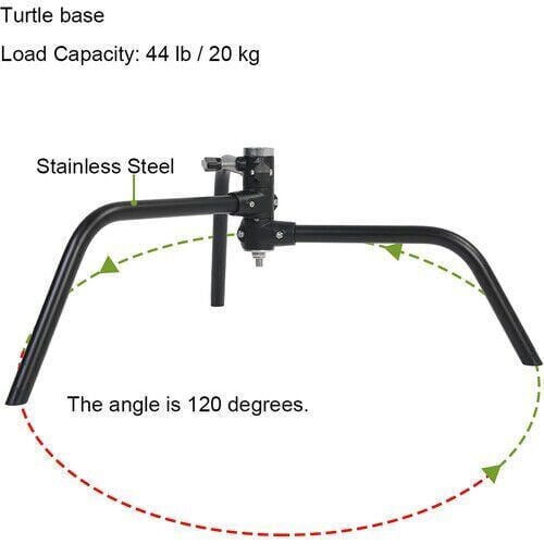 GVM C320 320cm C-Stand & Grip Arm Kit(130cm) (Siyah)