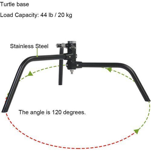 GVM C320 320cm C-Stand & Grip Arm Kit(130cm) (Siyah)