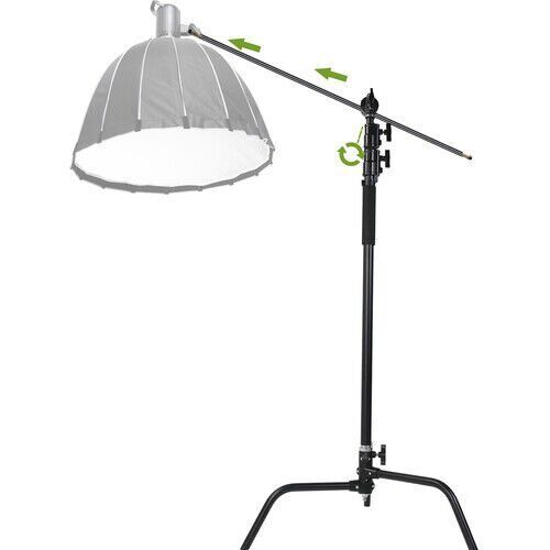 GVM C320 320cm C-Stand & Grip Arm Kit(130cm) (Siyah)