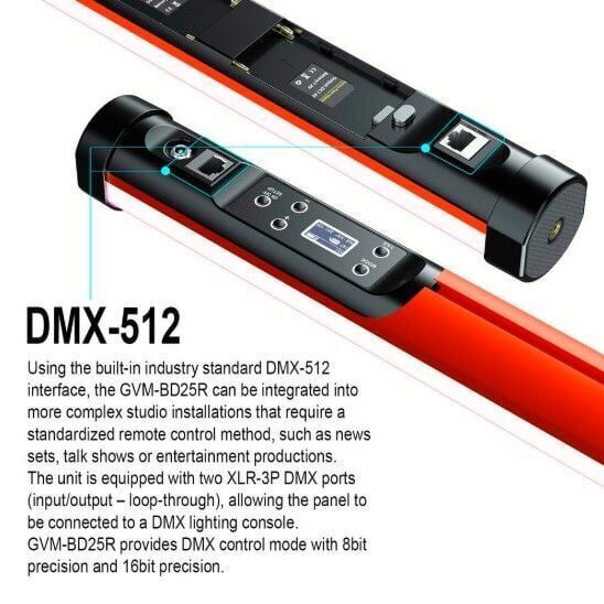 GVM BD25R RGB 60cm Tüp Işık